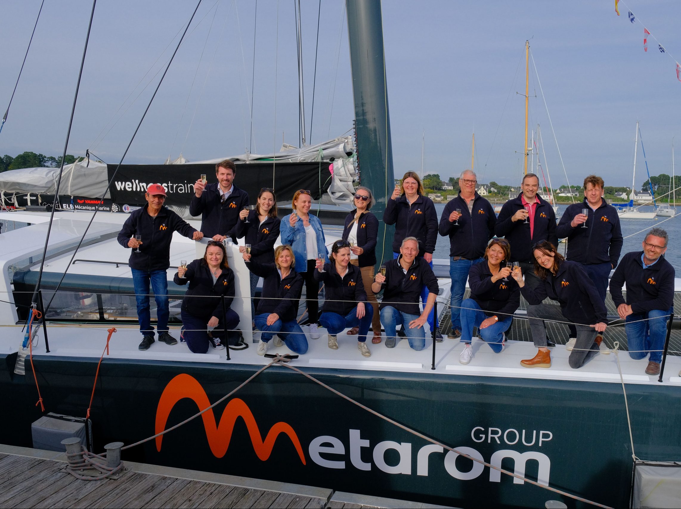 Successful christening in La Trinité sur Mer for the Metarom MG5, Marc Guillemot’s latest catamaran