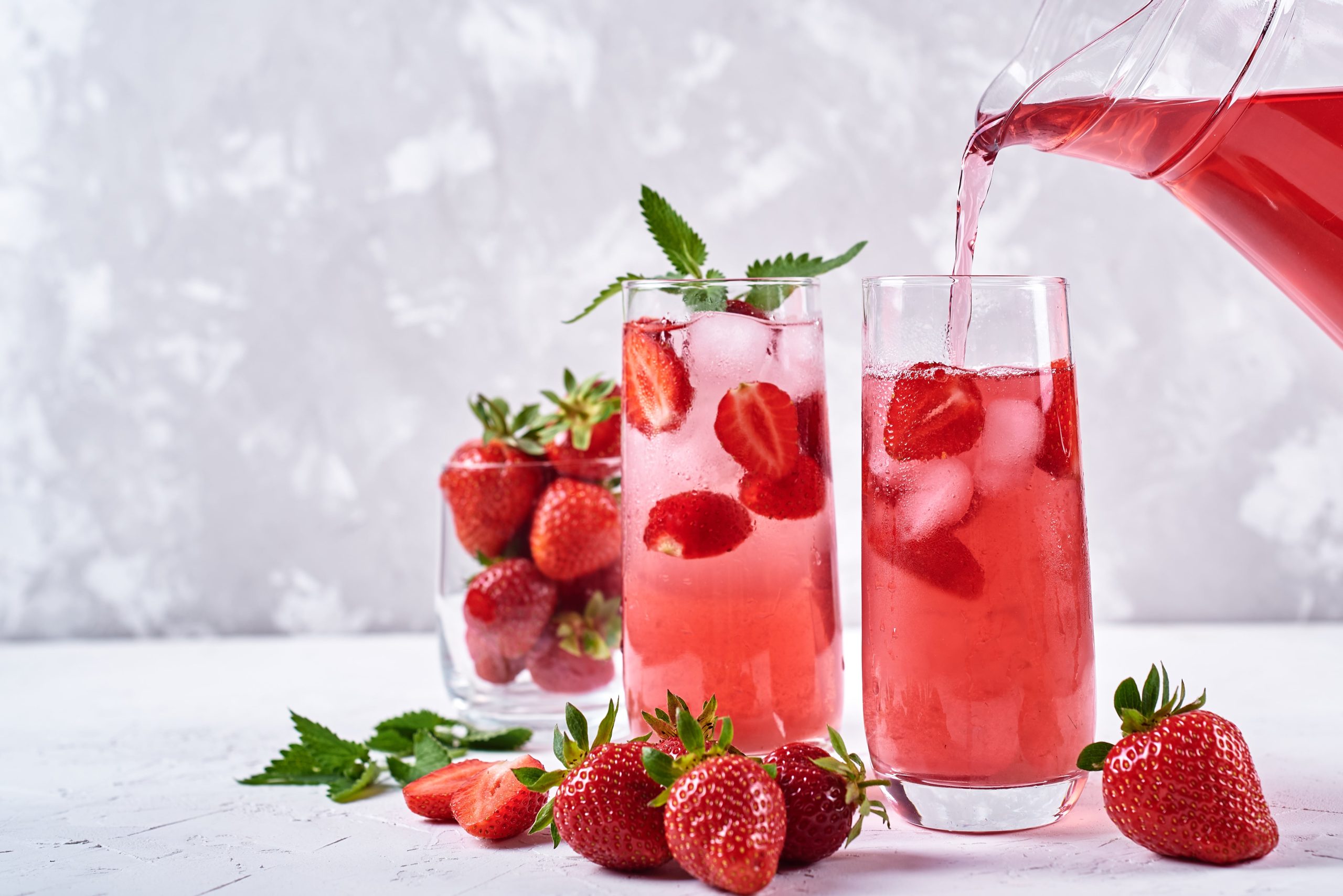 boisson aromatisée à la fraise