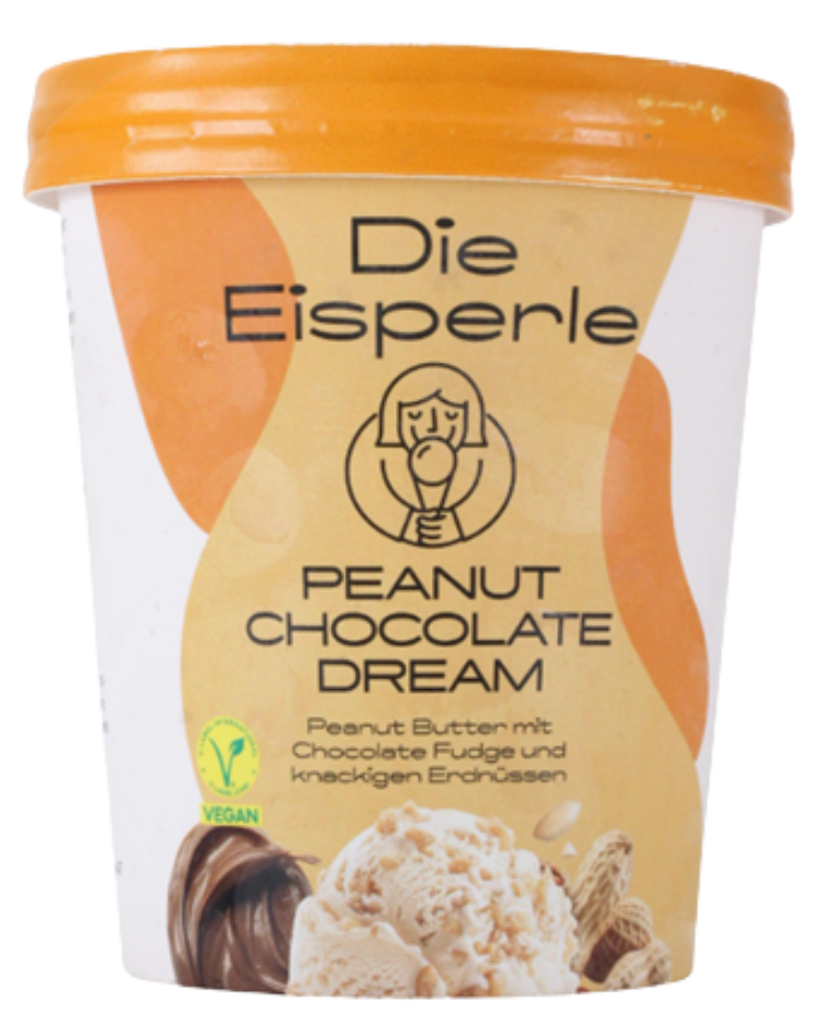 Glace au chocolat et cacahuète
