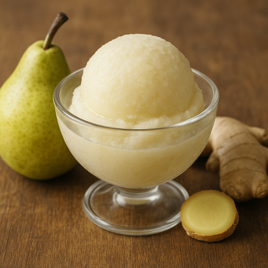 sorbet poire et gingembre