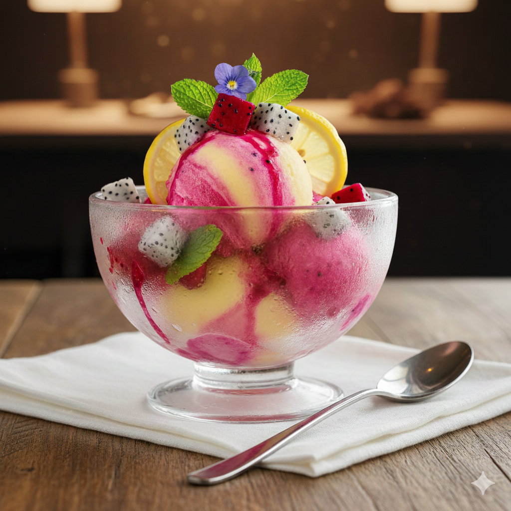 Sorbet pitaya et citron